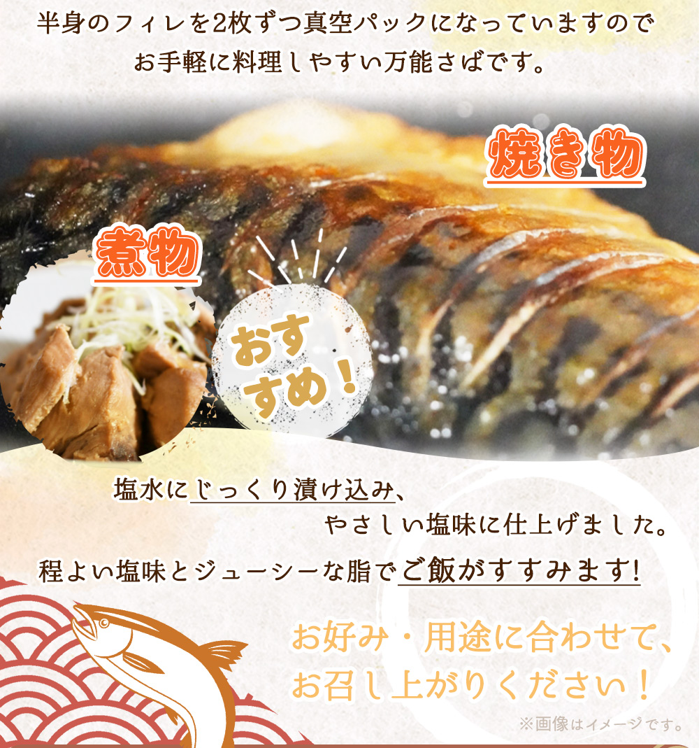 和歌山魚鶴仕込の甘口塩銀鮭切身4切&天然塩さばフィレ4枚（2切×2パック&2枚×2パック 小分け）【uot770B】