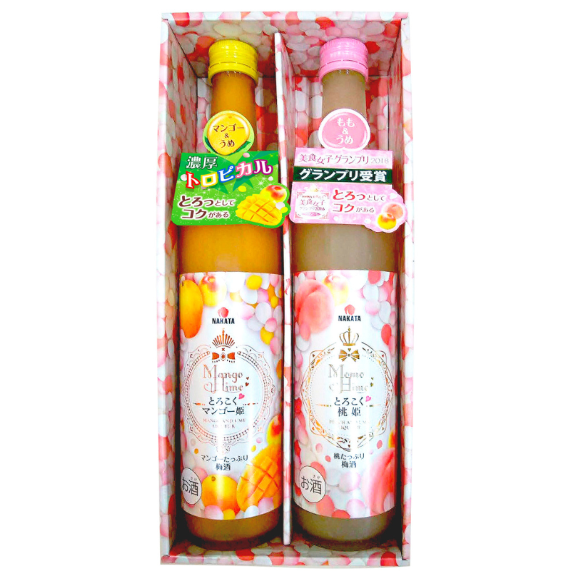 相性ピッタリの果実梅酒『姫シリーズ』和歌山県産 とろこく梅酒2本ギフトセット（桃姫＆マンゴー姫）【MG72】【mtgn108】
