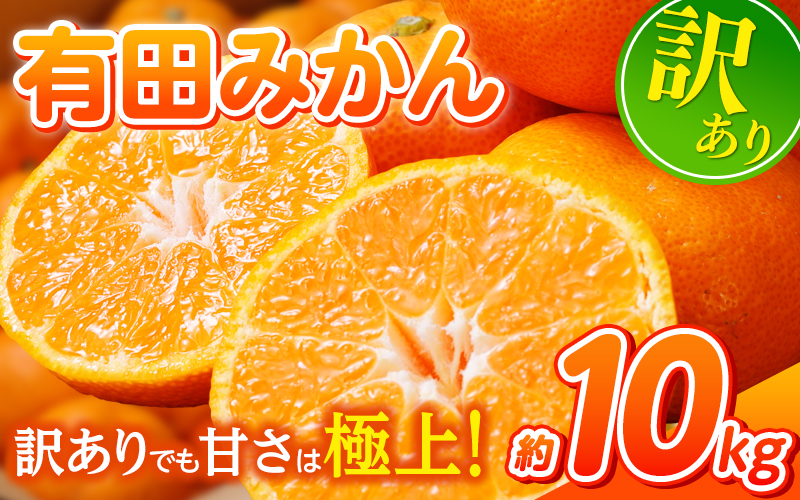 【訳あり】農家直送 有田みかん 約10kg ご家庭用 サイズ混合 ※2025年11月中旬より順次発送予定（お届け日指定不可）※北海道・沖縄・離島への配送不可 訳ありみかん みかん ミカン 蜜柑 柑橘 フルーツ 果物 くだもの 温州みかんサイズ混合 訳ありみかん 温州みかん 有機質肥料100% ふるさと納税 柑橘 有田 産地直送【nuk138H】