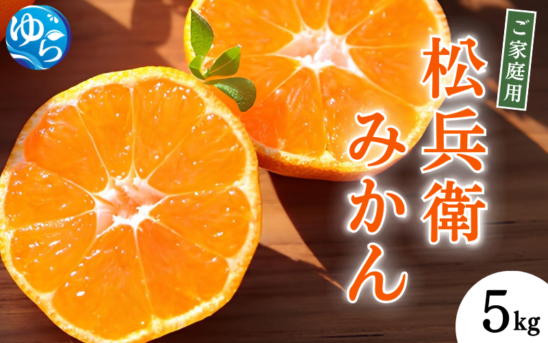 【先行予約】松兵衛みかん 5ｋｇご家庭用 ※2025年10月下旬頃～2026年1月上旬頃に順次発送予定 / 和歌山県 柑橘 みかん 甘い 蜜柑 フルーツ 果物 くだもの 食品 人気 晩柑 おすすめ 送料無料 産地直送 由良町【nus001】