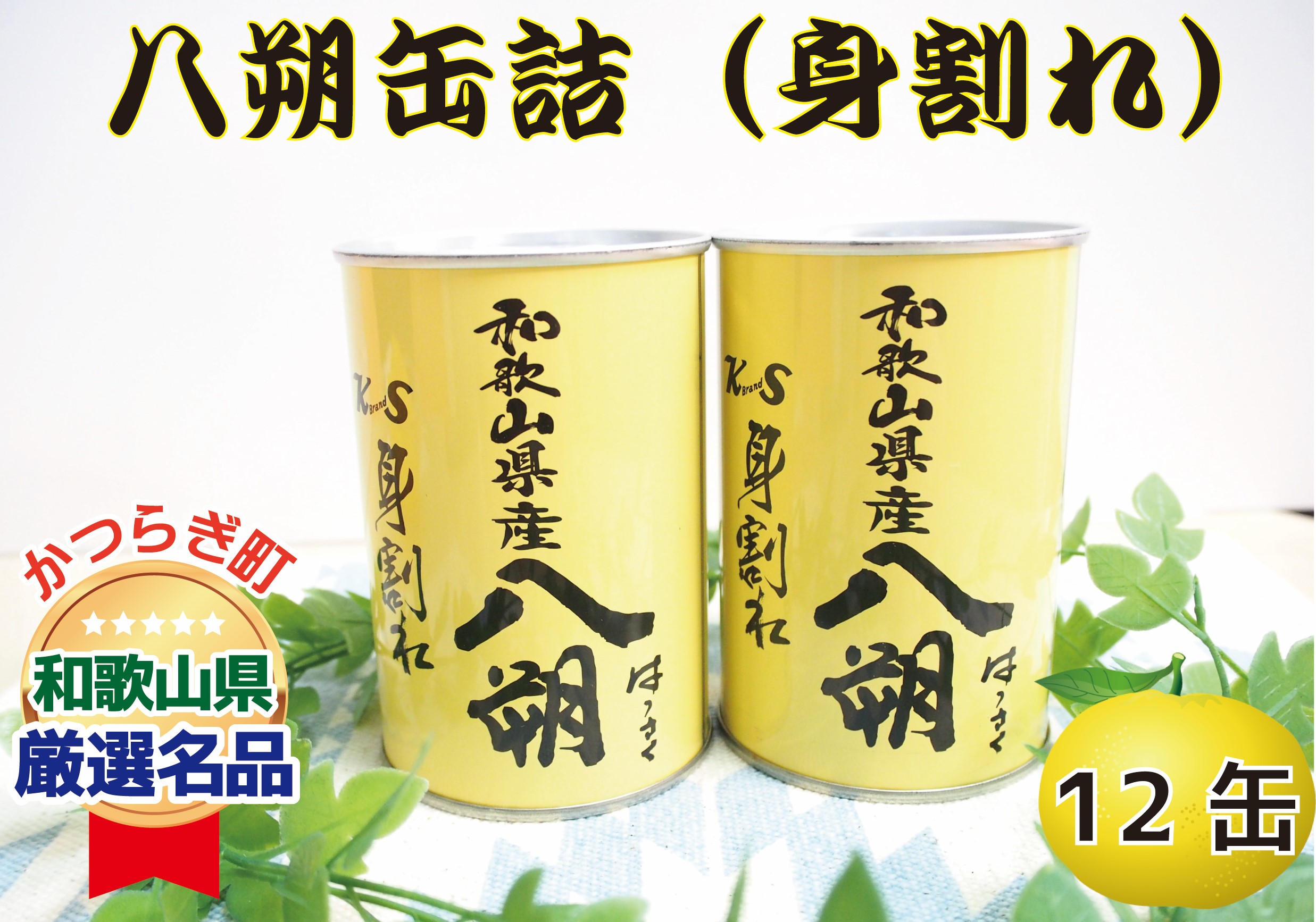 和歌山県産八朔缶詰（身割れ）425ｇ×12缶セット【入金確定後より7営業日以内に発送予定】【KF7】【frks121】