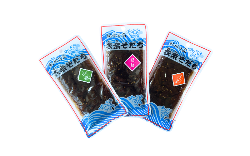 ワカメ佃煮　真空100g×3（山椒味・紫蘇味・生姜味） / わかめ おかず おつまみ 由良町 食べ比べ 小分け お取り寄せ 和歌山【oisk006】