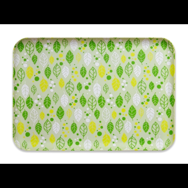 友禅染和紙トレー M 33cm 2枚セット サマー リーフ グリーン タツクラフト 【Tk270】【ttcf082】