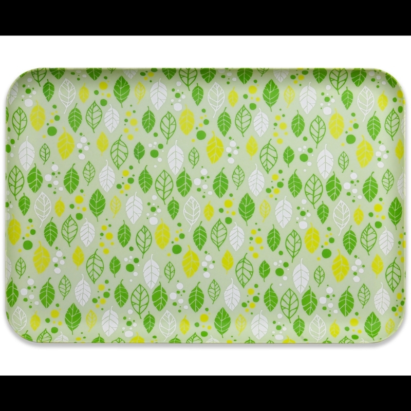 友禅染和紙トレー L 39cm 2枚セット サマー リーフ グリーン タツクラフト 【Tk272】【ttcf084】