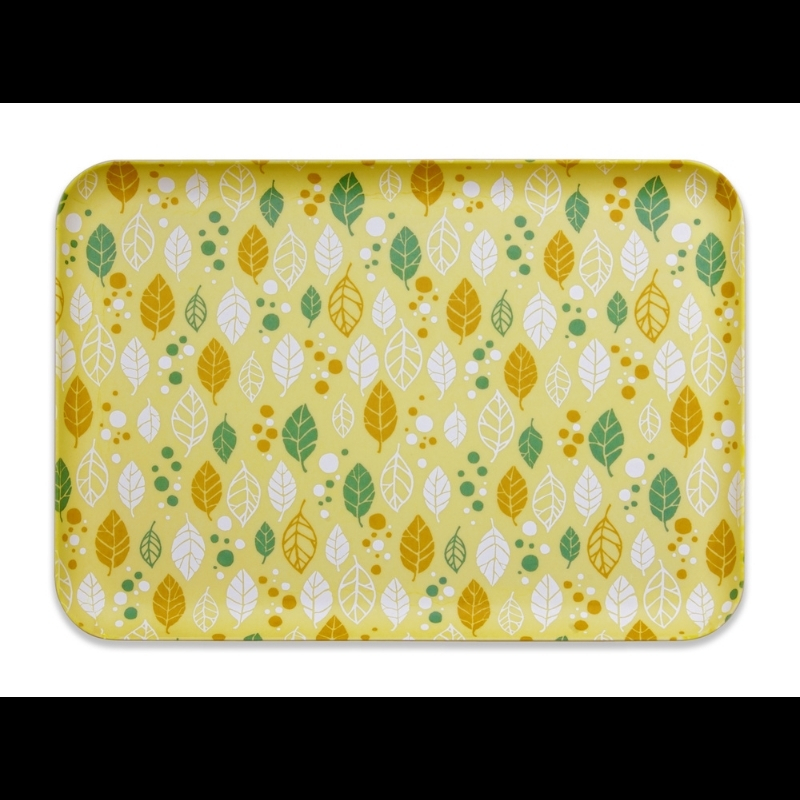 友禅染和紙トレー M 33cm 2枚セット オータムリーフ イエロー タツクラフト 【Tk274】【ttcf086】