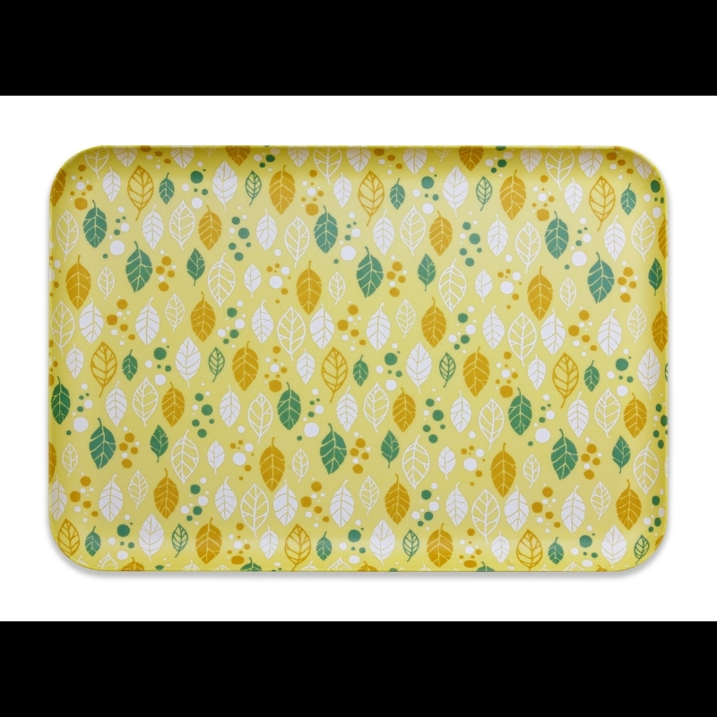 友禅染和紙トレー L 39cm 2枚セット オータム リーフ イエロー タツクラフト 【Tk279】【ttcf089】