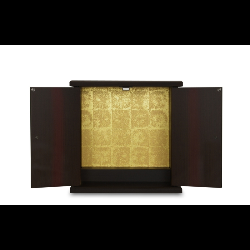 タツクラフト 紀州塗り ミニ仏壇 小 黒柿 木目 【Tk282】【ttcf092】