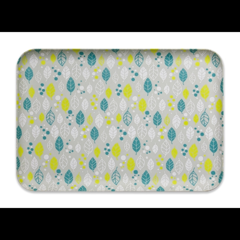 友禅染和紙トレー L 39cm ２枚セット ウインターリーフ グレー タツクラフト 【Tk293】【ttcf103】