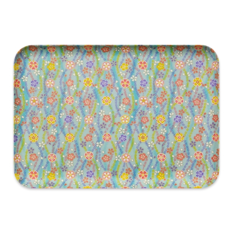 タツクラフト 友禅和紙トレー M 33cm 2枚セット 梅桜 桜流れ 【Tk313】【ttcf122】