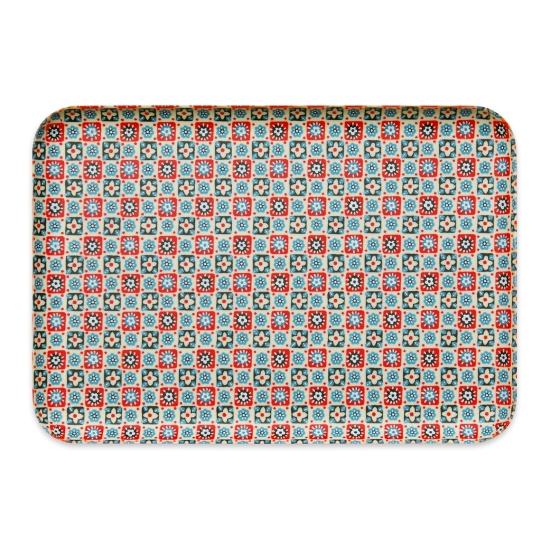 タツクラフト 友禅和紙トレー M 33cm 2枚セット 花入り格子 【Tk314】【ttcf123】