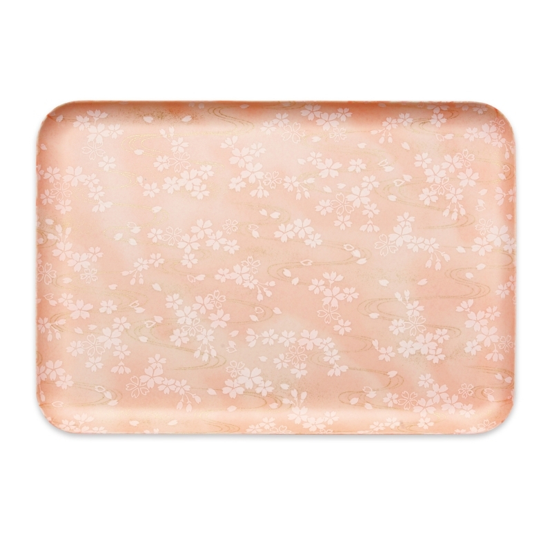 タツクラフト 友禅和紙トレー L 39cm 2枚セット 桜 流水紋 【Tk318】【ttcf127】