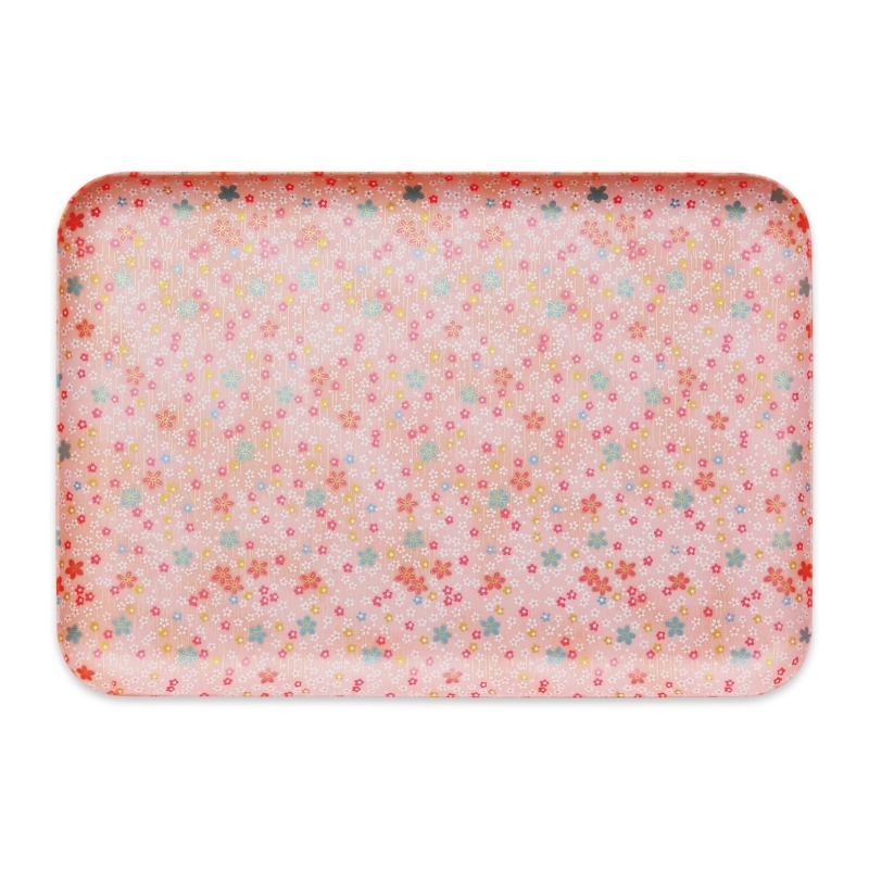 タツクラフト 友禅和紙トレー L 39cm 2枚セット 小花 吹雪 【Tk320】【ttcf129】