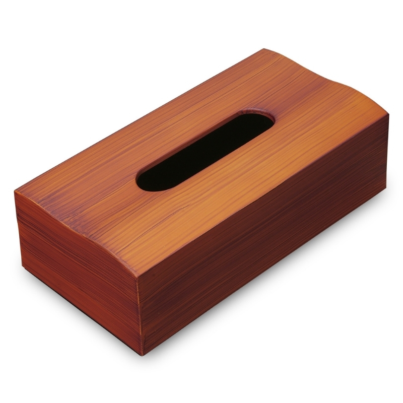 木目塗り ティッシュボックス ブラックチェリー 2個組 タツクラフト 【Tk353】【ttcf146】