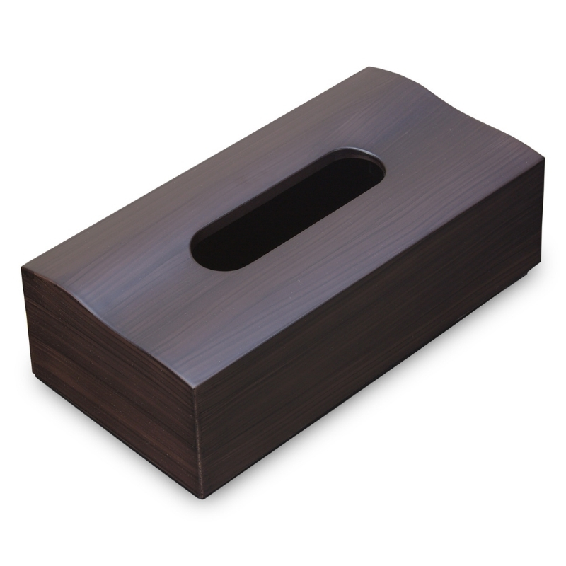 木目塗り ティッシュボックス グレイッシュウォールナット 2個組 タツクラフト 【Tk354】【ttcf147】