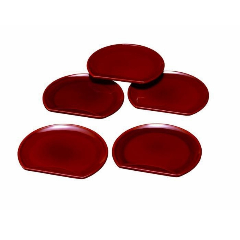 4.5寸 半月銘々皿 両面春慶塗 (5枚組)【YG119】【yma307】