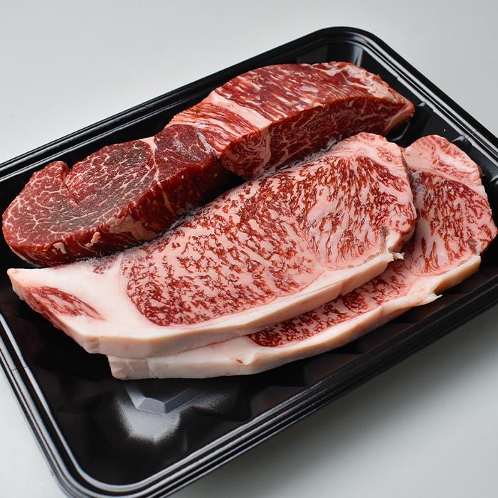 和歌山産 高級和牛『熊野牛』ステーキセット ロース・ヘレ 約640g 【EG17】