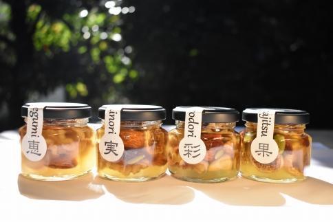 ナッツ・ドライフルーツの蜂蜜漬4種セット【峠の恵】【峠の彩】【峠の実】【峠の果実】 【SW64】