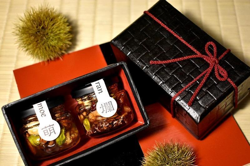 ナッツの蜂蜜漬 峠プレミアム小瓶2種セット【萌(MOE)】【爛(RAN)】 【SW17】