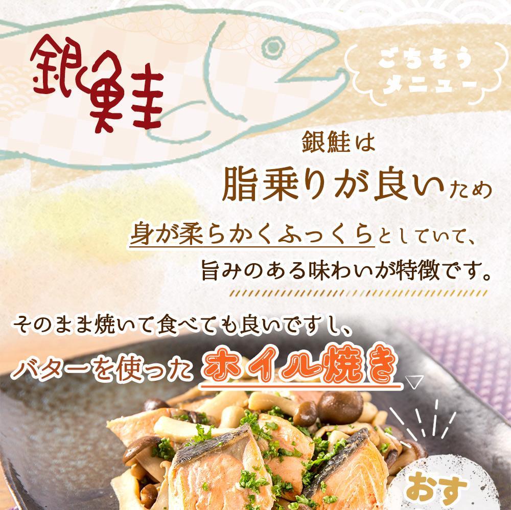 和歌山魚鶴仕込の甘口塩銀鮭切身4切&天然塩さばフィレ４枚（２切×２パック&２枚×２パック　小分け）