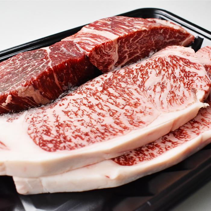 和歌山産 高級和牛『熊野牛』ステーキセット ロース・ヘレ 約640g 【EG17】