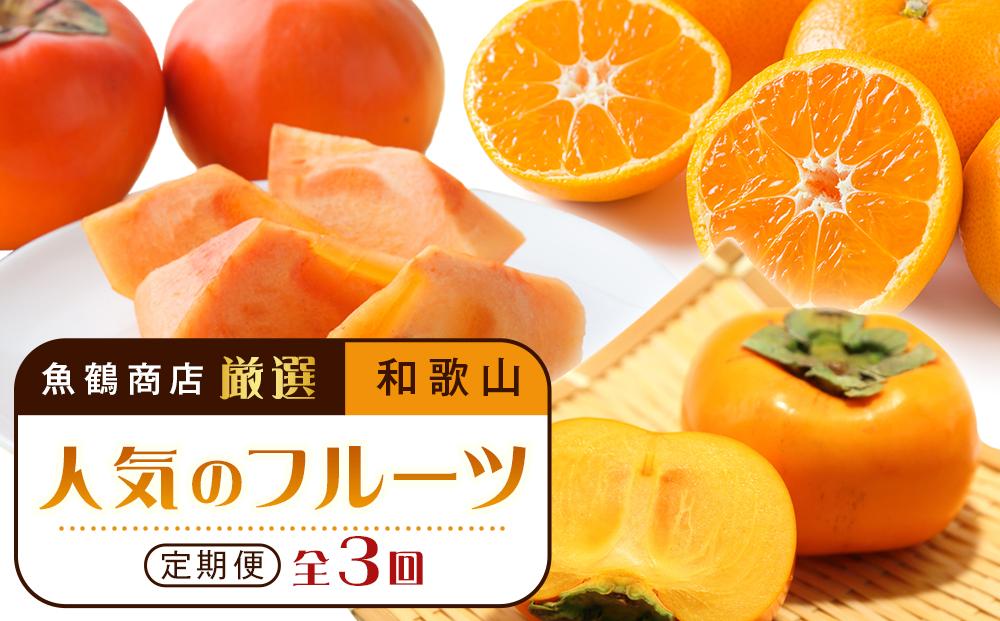 【魚鶴商店厳選】和歌山人気のフルーツ定期便（柿・みかん）【定期便全3回】【UT115】