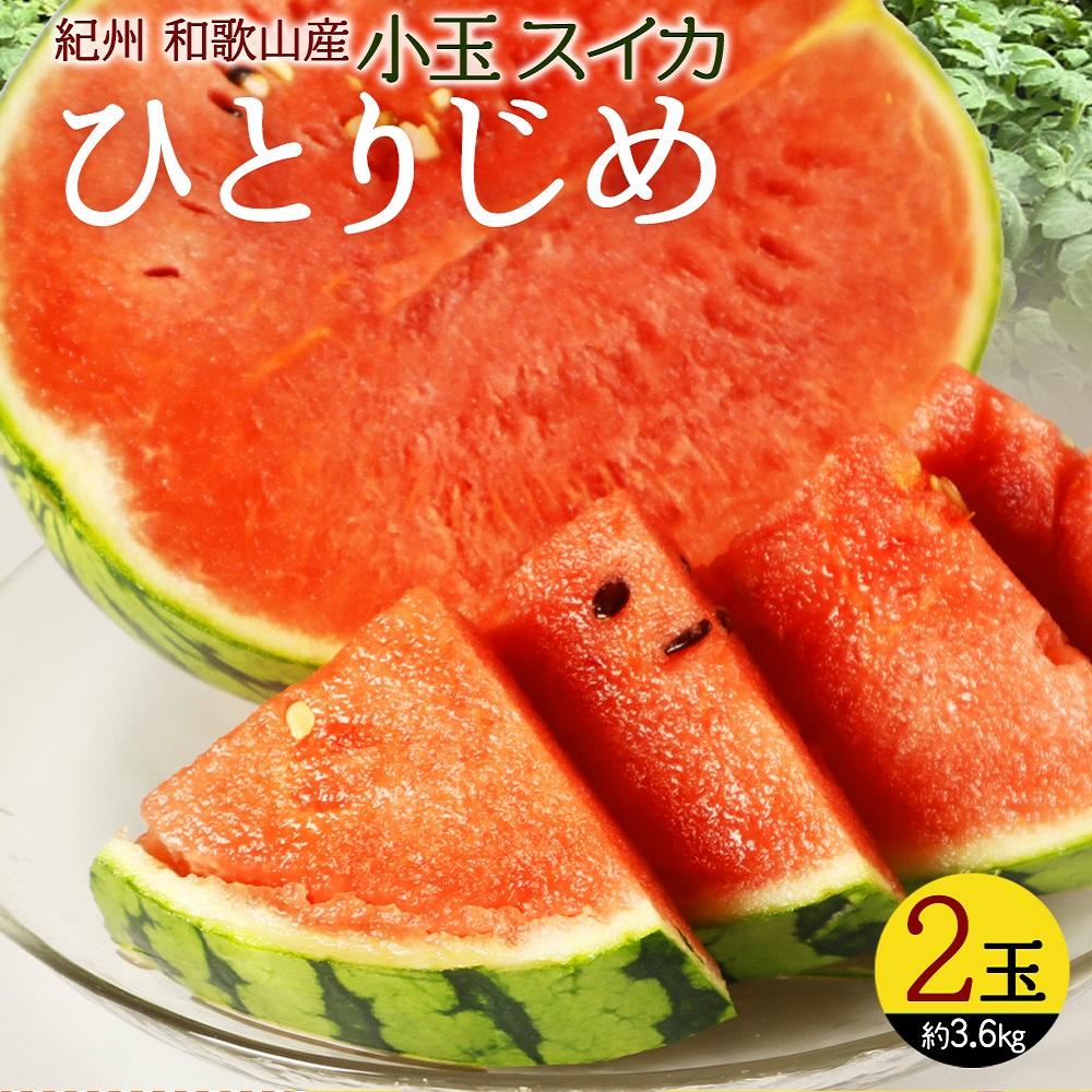 紀州和歌山産 小玉スイカ「ひとりじめ」 2玉【2026年6月中旬頃～2026年7月上旬頃に順次発送】【UT86】