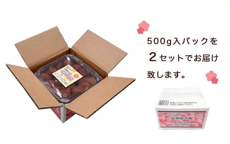 訳あり梅干し まけん梅 蜜宝梅[R] 1kg（500g×2）紀州南高梅 塩分約5% 【nankiume009A】
