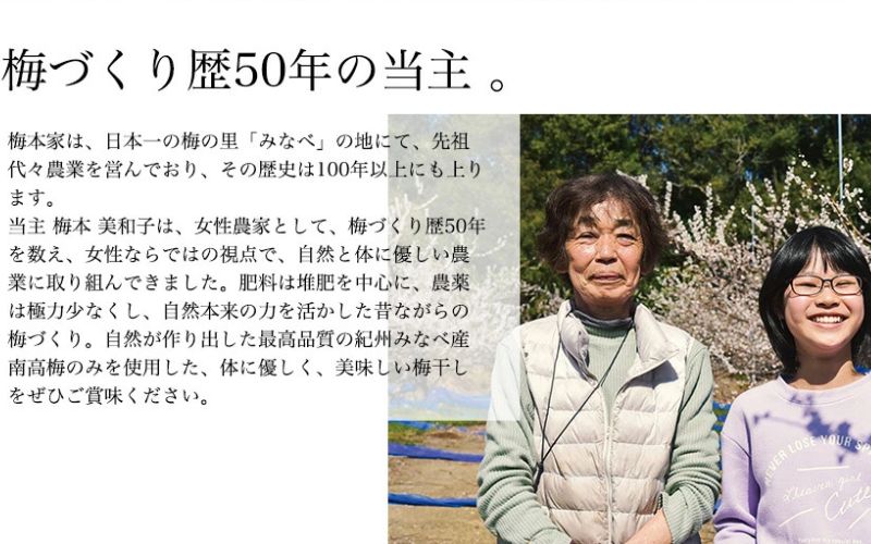 百年梅 白干し梅 270g 2個セット【ummtya001A】