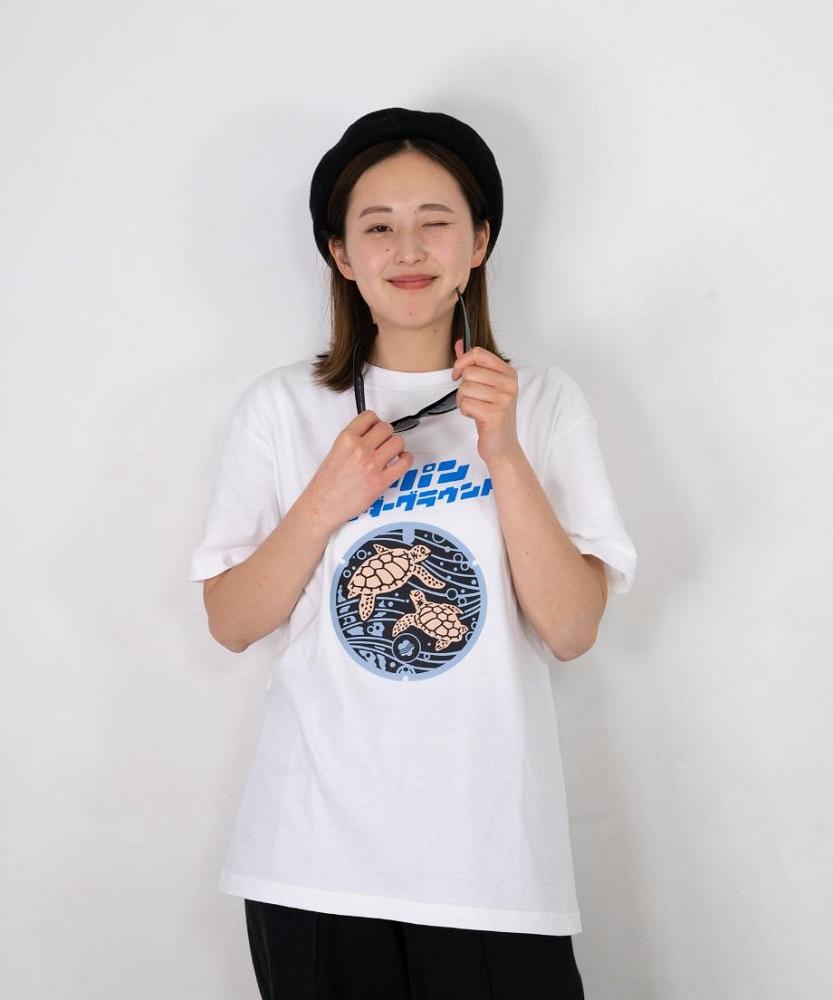 みなべ町 マンホールTシャツ【Lサイズ・白】jpnug002-3A