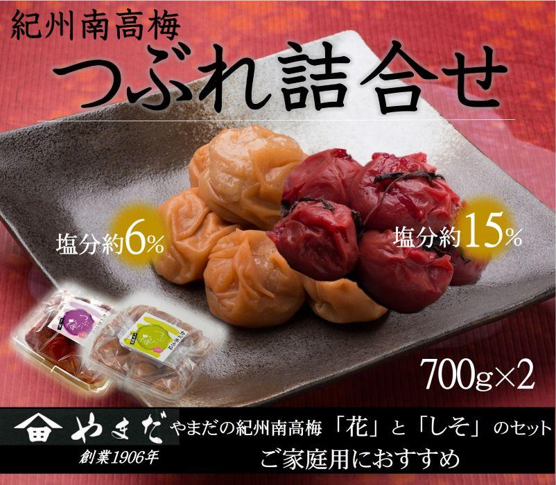 ご家庭用 大容量 紀州南高梅 つぶれ梅 うす塩としそ漬の詰合せ ［YM17m］ yamada007A