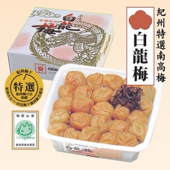 本場紀州　白龍梅（1kg）　yokosho001A