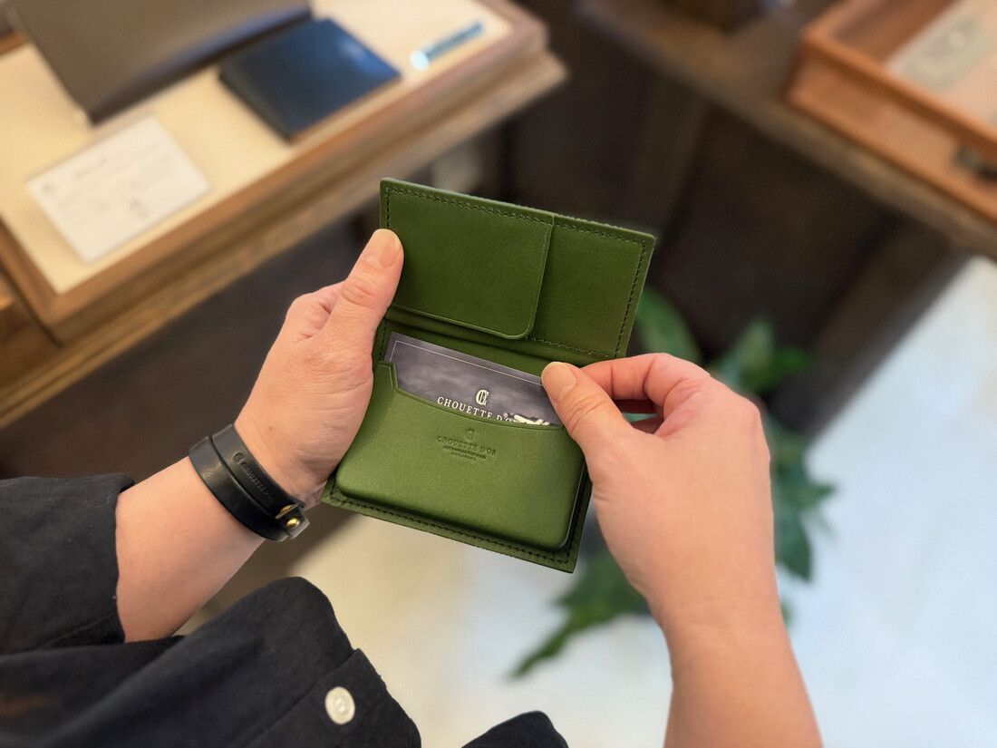 革職人が作る牛革名刺入れ Card case［GRN］