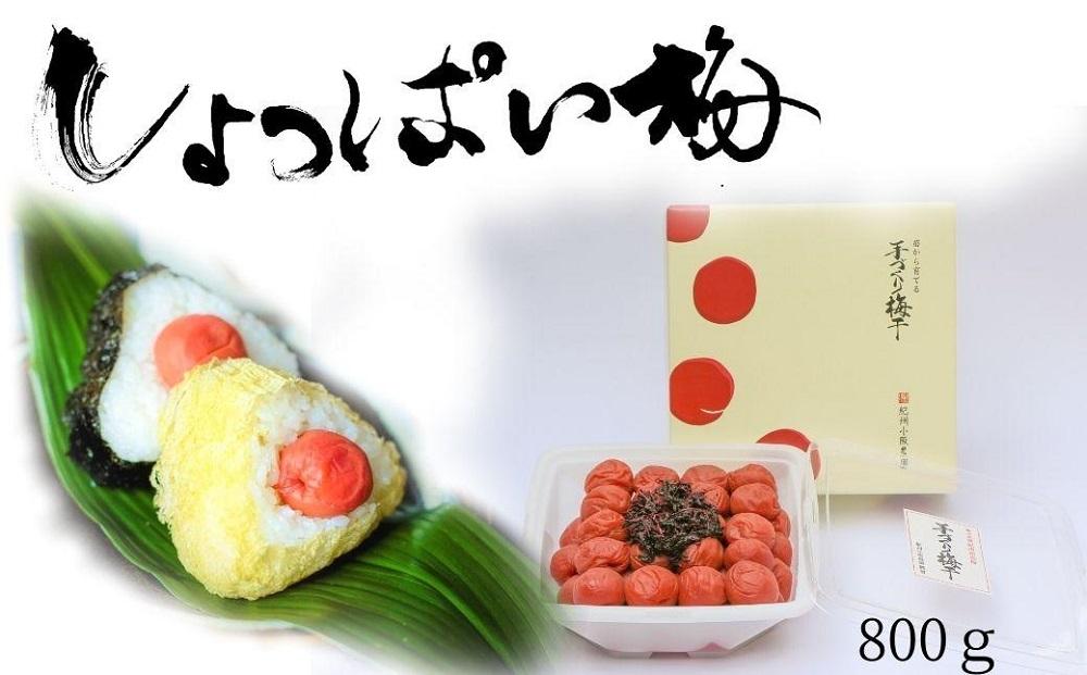 無添加　しそ梅　しょっぱい（食べごろLサイズ800g）紀州南高梅【梅農家手づくり梅干】