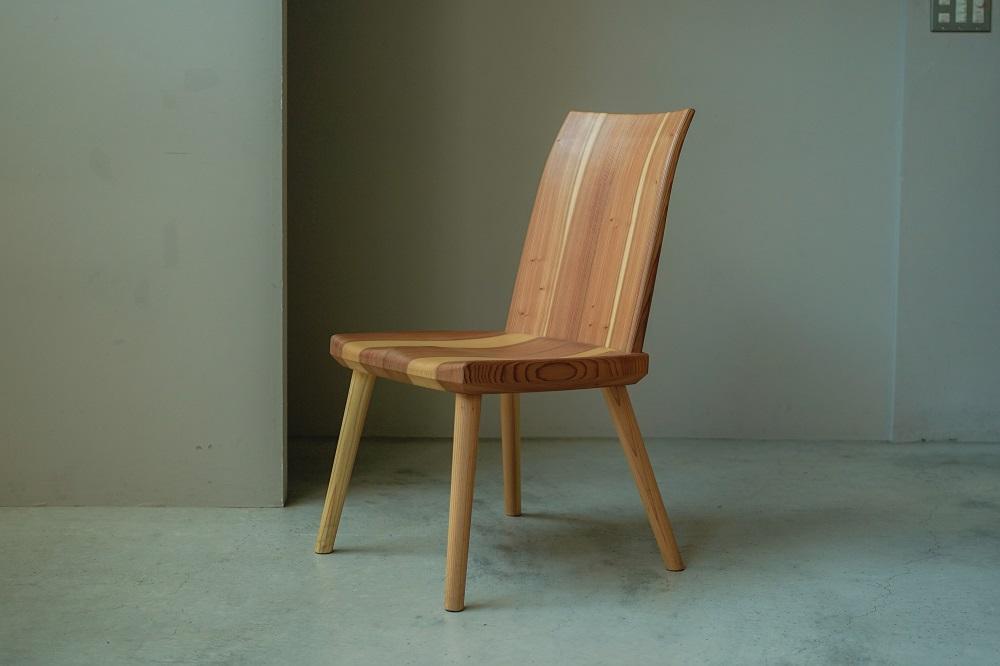 杉 ダイニングチェア 和歌山県産杉材 使用