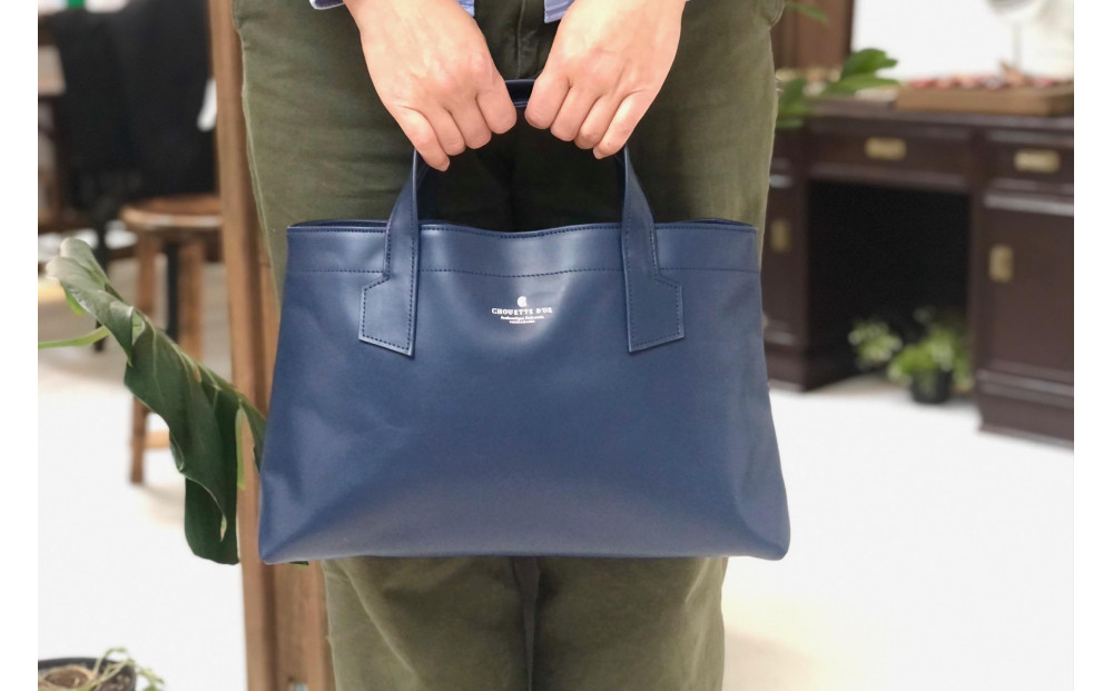革職人が作った　本革トートバッグ　S　スムースネイビー