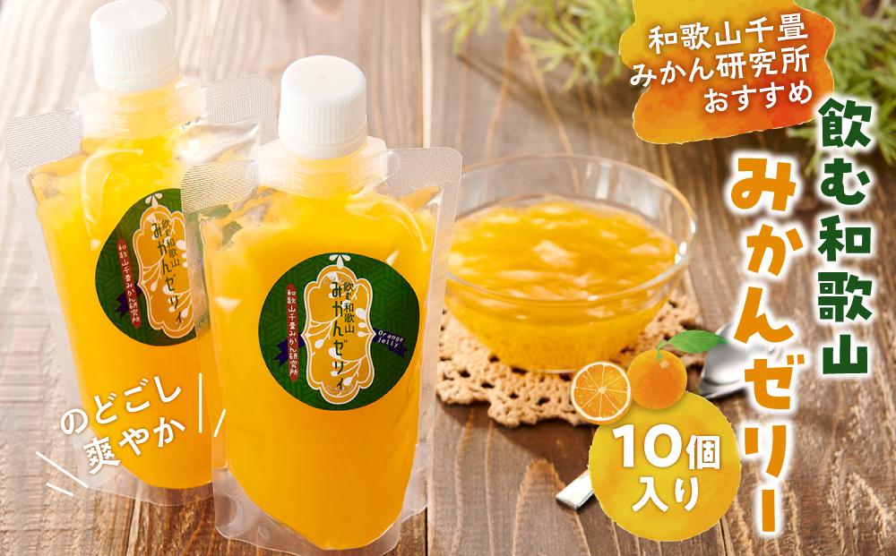 飲む和歌山みかんゼリー 10個 和歌山千畳みかん研究所おすすめ