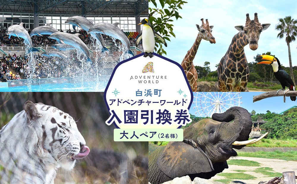 白浜町ふるさと納税 アドベンチャーワールド入園引換券 大人 （18歳上） ペアチケット