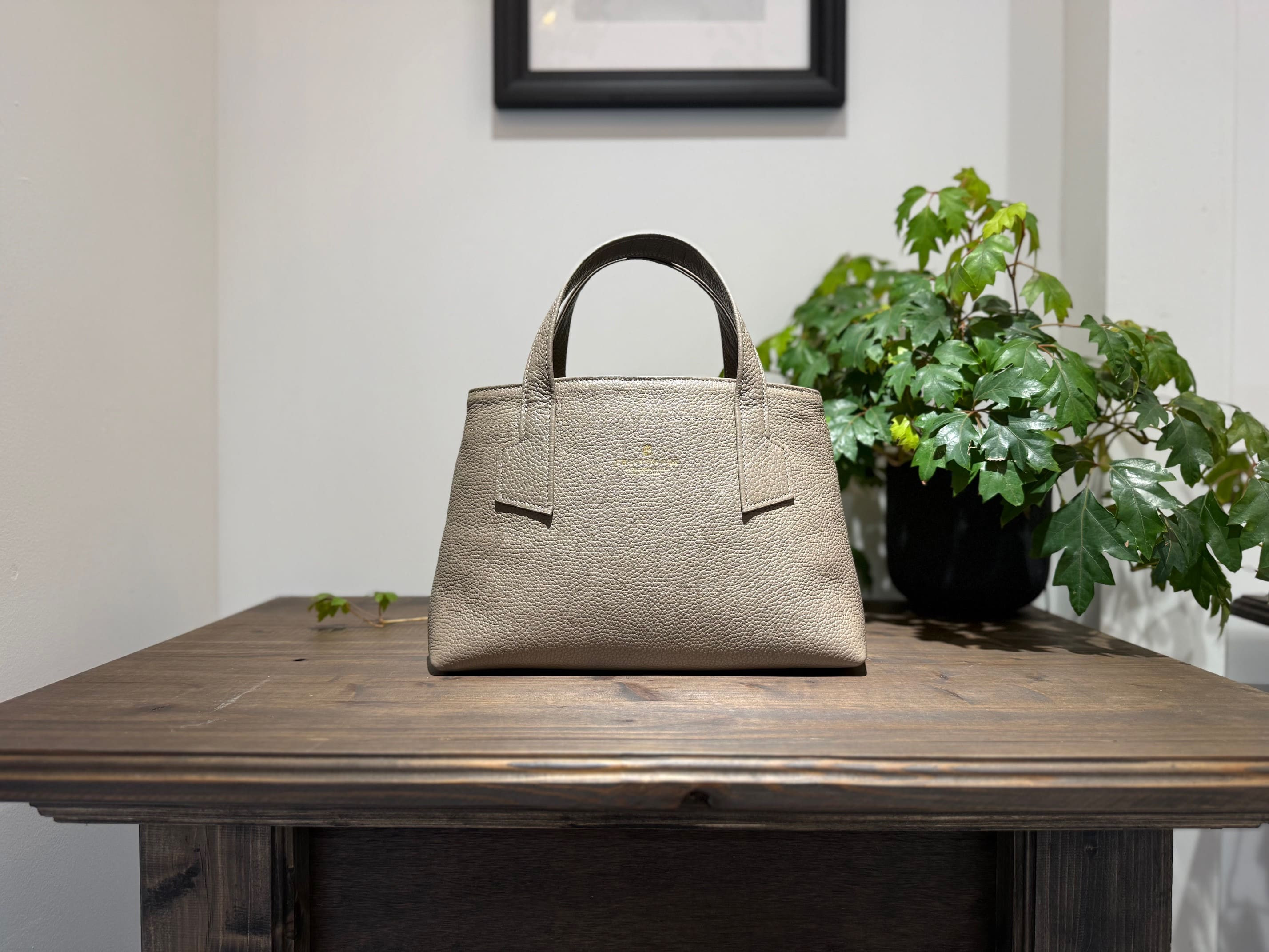 革職人が作った本革トートバッグXSシュリンク[トープ]