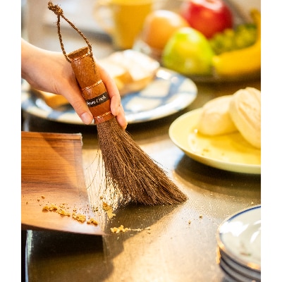 国産棕櫚手箒　柿渋はりみ塵取りセット