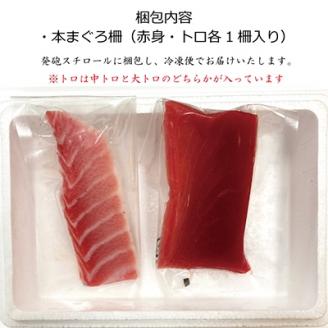 プレミア和歌山認証品 和歌山県串本産　本マグロ(養殖)トロ＆赤身セット　240g(冷凍)【配送不可地域：離島】