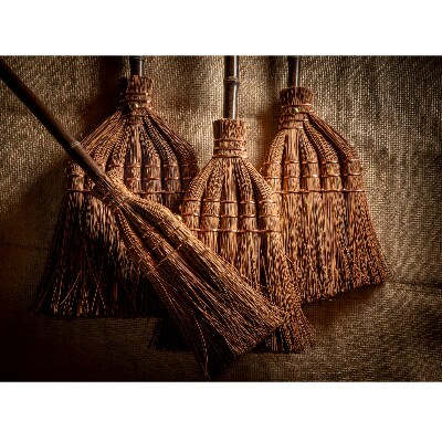 国産シダ箒 5玉