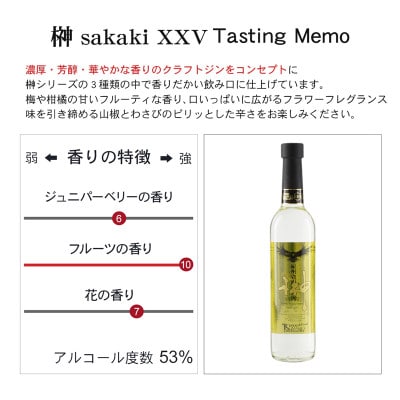 【上富田町】榊 sakaki PREMIUM XXV  クラフトジン 紀州熊野蒸溜所