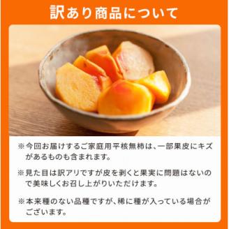 【ご家庭用わけあり】和歌山秋の味覚　平核無柿(ひらたねなしがき)　約3.5kg