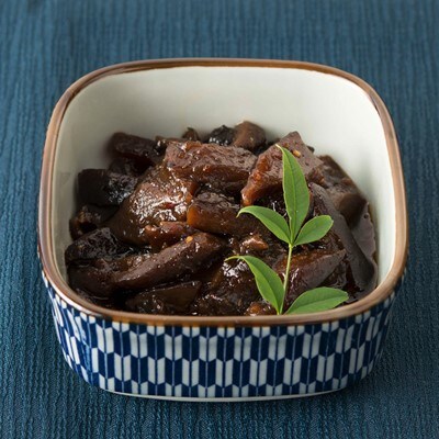 モーツァルトの曲を聴いて育った和歌山県産のしいたけを使用 ゆずと椎茸の佃煮プレミア〔150g〕