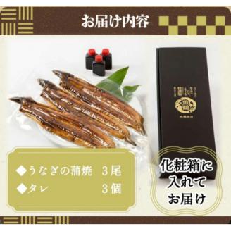 【上富田町】大型サイズ　ふっくら柔らか国産うなぎ蒲焼き　3尾【配送不可地域：離島】