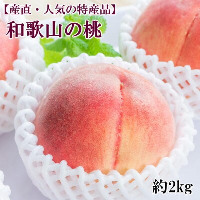 【産直・人気の特産品】和歌山の桃　約2kg・秀品【2026年度発送分】(上富田町)【配送不可地域：離島・北海道・沖縄県】