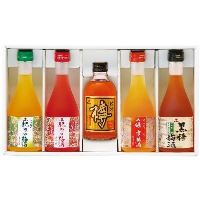 紀州の梅酒 飲み比べ5本セット(白・赤・蜂蜜・黒糖・樽)