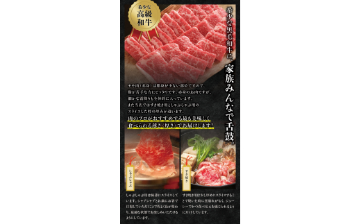 希少和牛 熊野牛 特上モモ すき焼き用 約500g ＜冷蔵＞ すき焼き しゃぶしゃぶ 牛肉【sim102A】