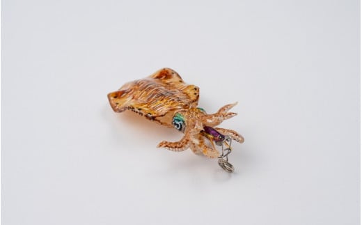 アオリイカ アクセサリー L  / オーダーメイド オーダー制作 キーホルダー ストラップ エギング 釣り 海 うみ ルームミラー 飾り アクセント インテリア おしゃれ かわいい お土産 雑貨 思い出 記念 プレゼント ギフト すさみ【mac005A】