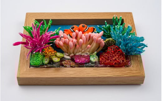 クマノミ各種　フレーム  /  魚 さかな フィッシュ 釣り 海 うみ クマノミ 海水魚 海の生き物 鍵 かぎ 家 車 自転車 かわいい お土産 雑貨 思い出 プレゼント ギフト すさみ 【mac007A】